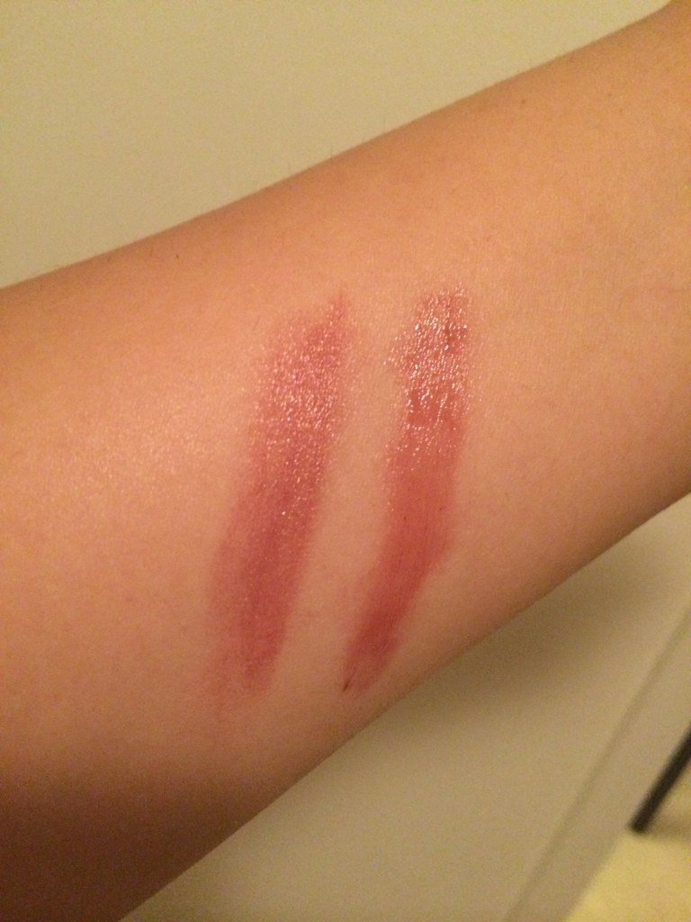 Vapour's 'Torrid' on the left, Clinique 'Black Honey' on the right