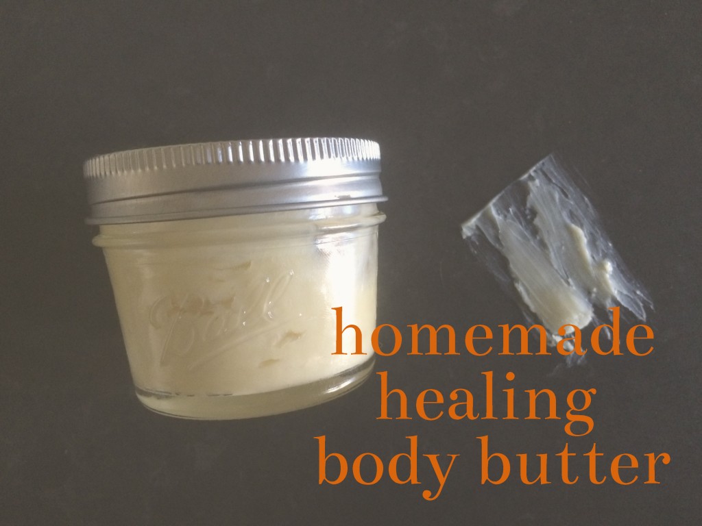 DIY healing lotion, body butter, may day glow, coconut oil, shea butter, almond,